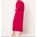 [OS] Φόρεμα maxi κοντομάνικο με ζώνη Φούξια