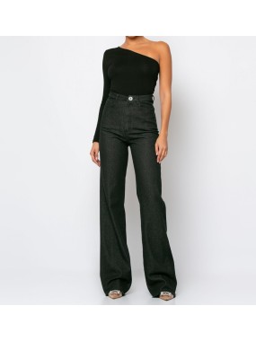 [S] Jean wide leg Μαύρο