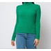[S/M] Μπλούζα πλεκτή χνουδωτή ζιβάγκο Πράσινο