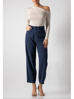 [L] Παντελόνι carrot fit Ραφ